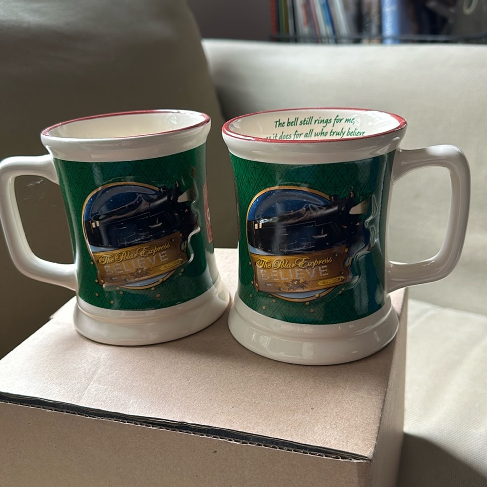 2 Collectors Polar Express Hot Chocolate Mugs